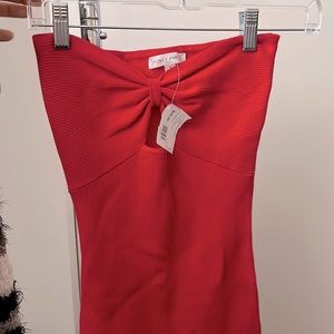 Honey Punch strapless sweater dress